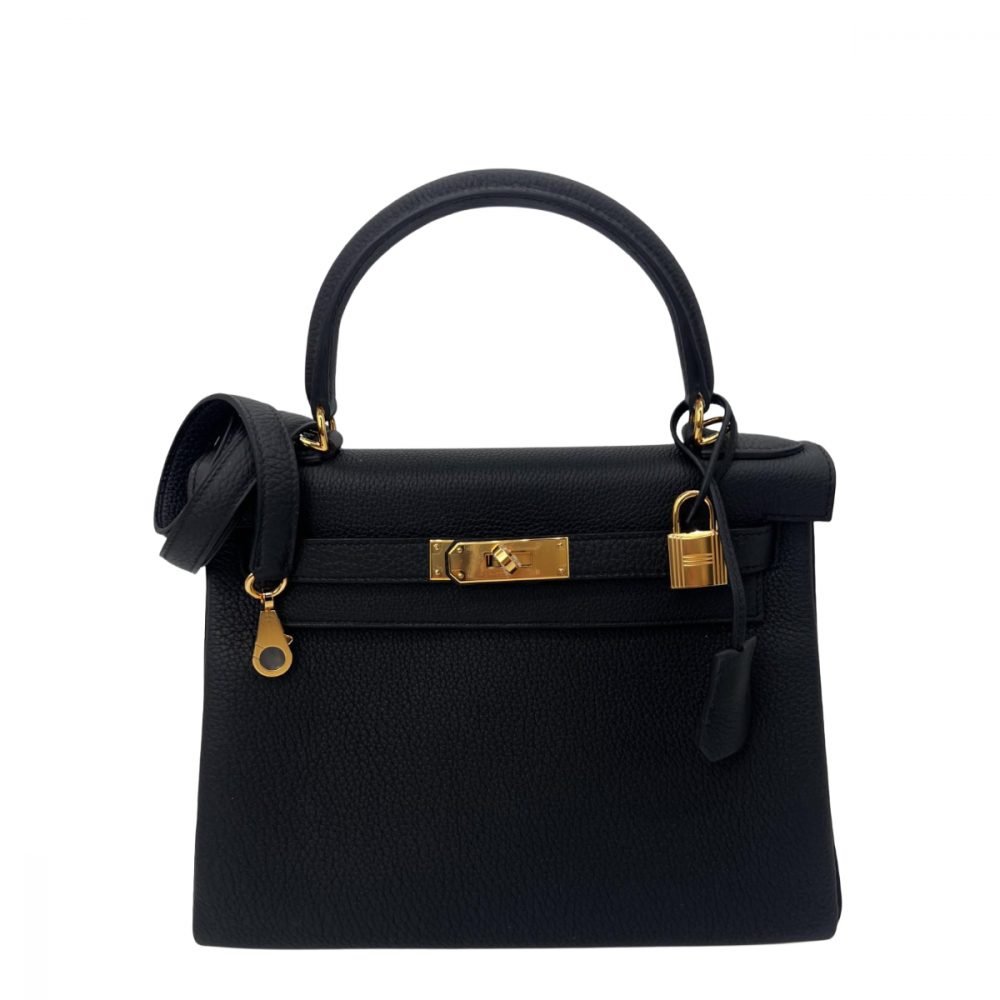 Hermès Kelly 28 Noir Togo Gold Hardware