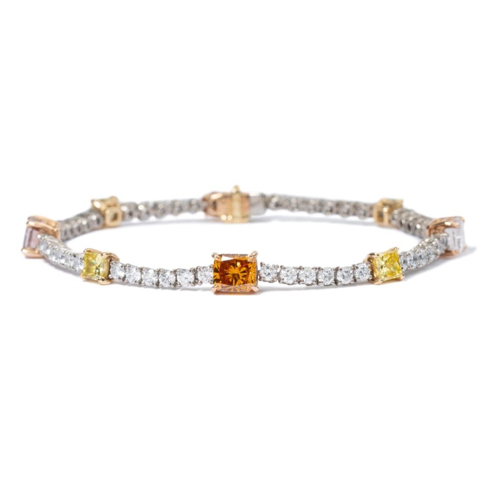 Van Cleef & Arpels 18K Tri-Color Gold Diamond Bracelet