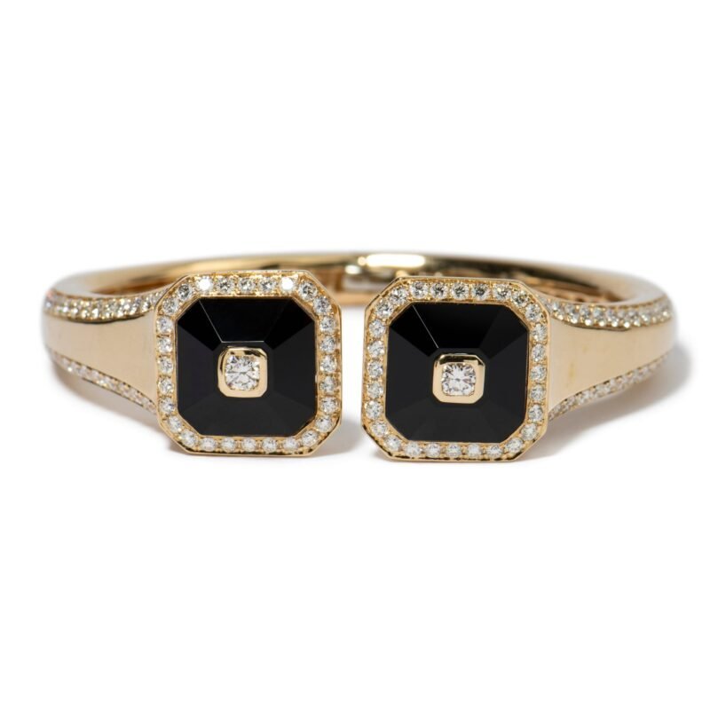 Maria Canale 18K Yellow Gold Onyx & Diamond Bracelet