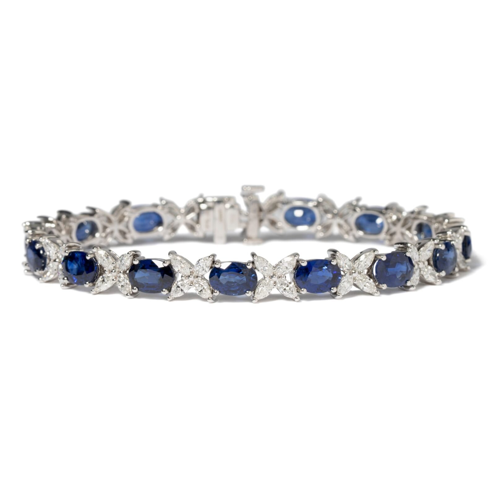 Uneek 18K White Gold Sapphire & Diamond Bracelet