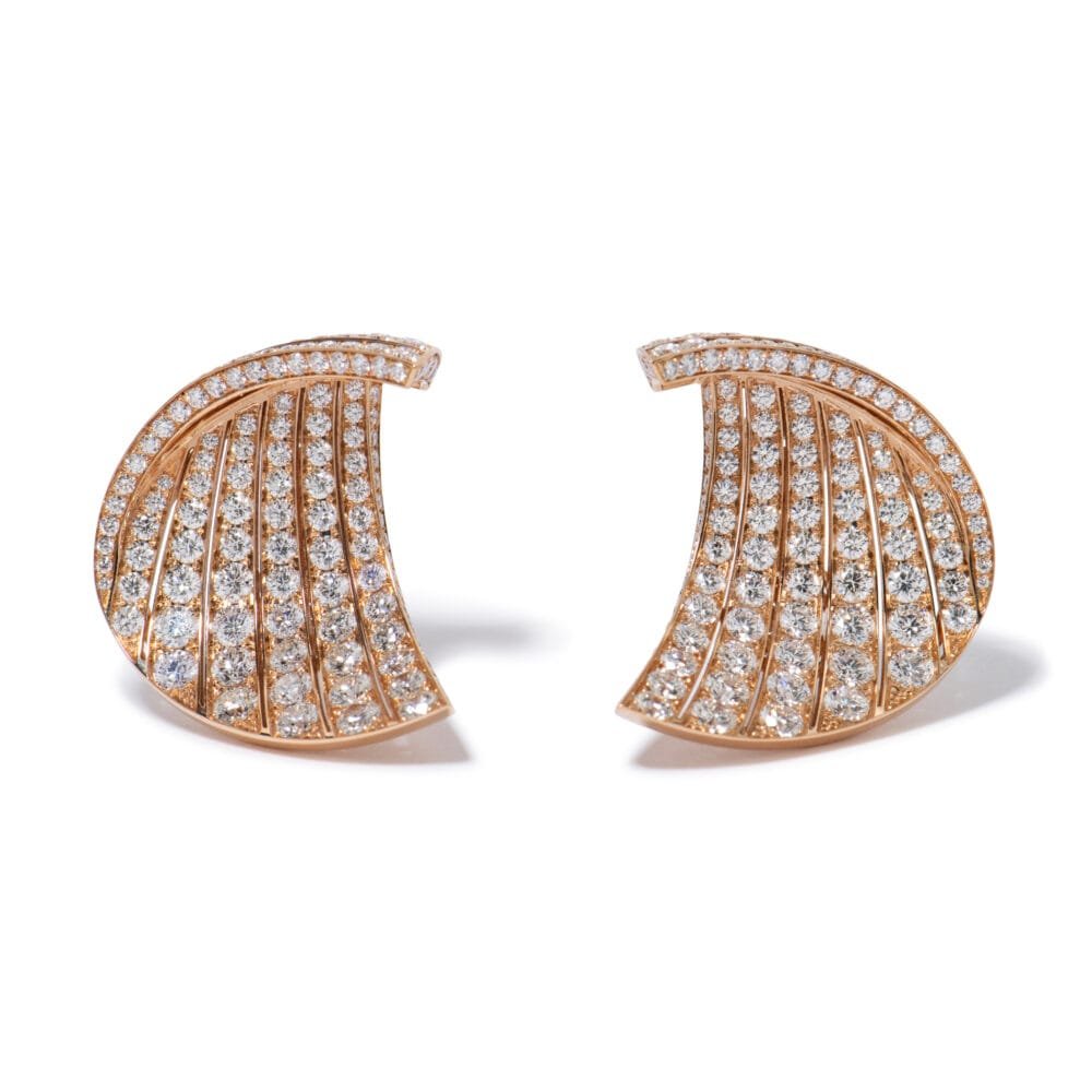 Fawaz Gruosi 18K Rose Gold Diamond Earrings