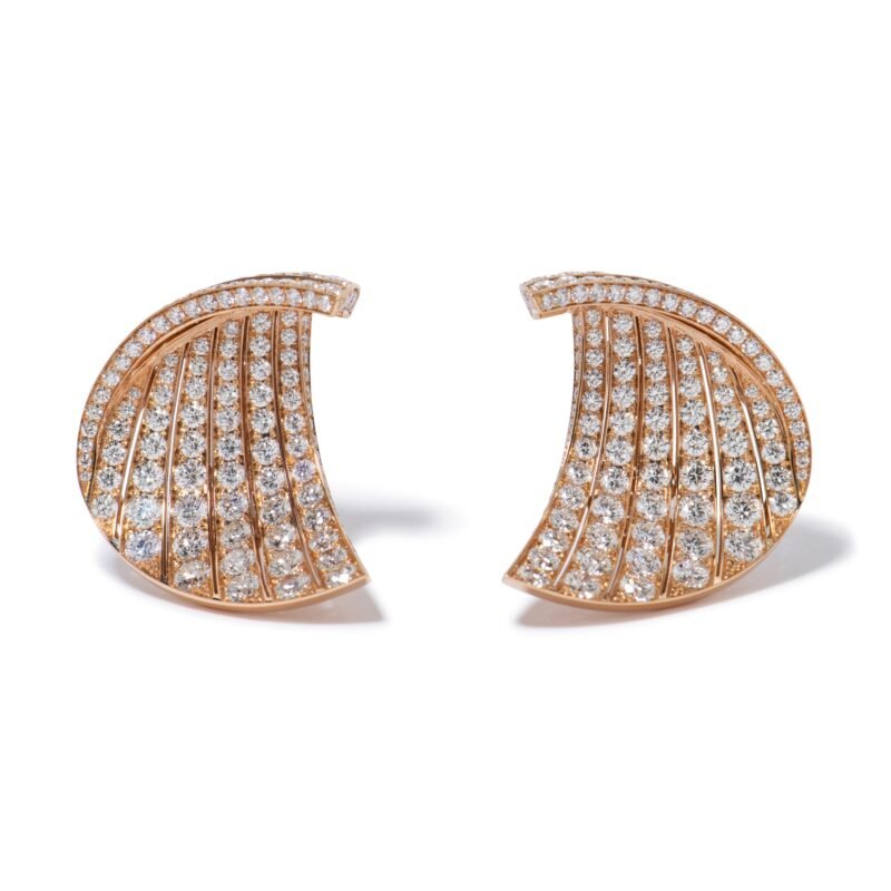 Fawaz Gruosi 18K Rose Gold Diamond Earrings