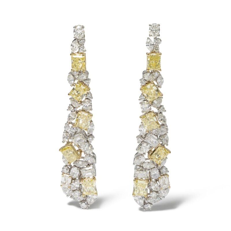 Salavetti Bionda 18K Yellow & White Gold Diamond Earrings