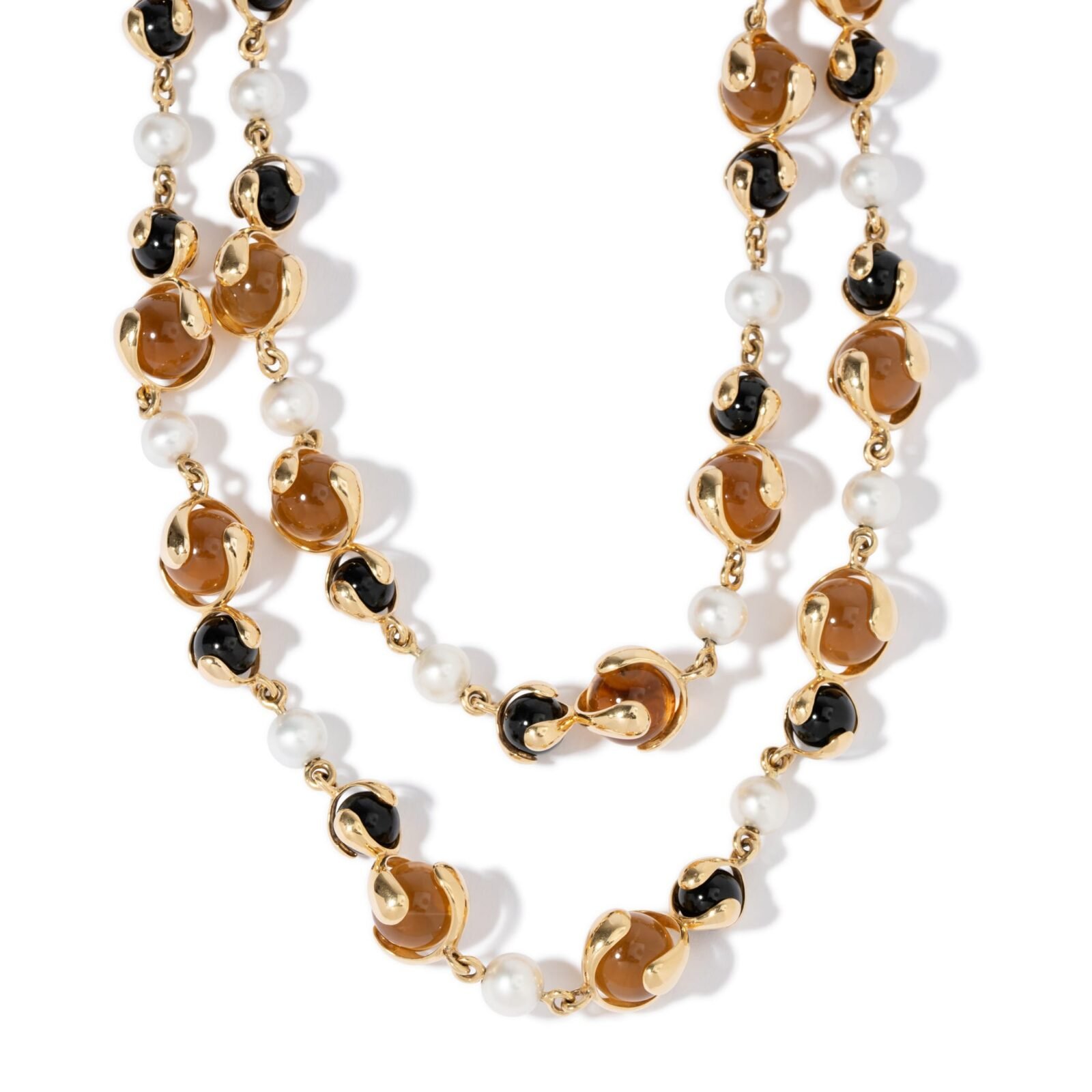 Marina B 18K Yellow Gold Multi-Color Stone Necklace