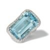 Salavetti Mare 18K White Gold Aquamarine & Diamond Ring