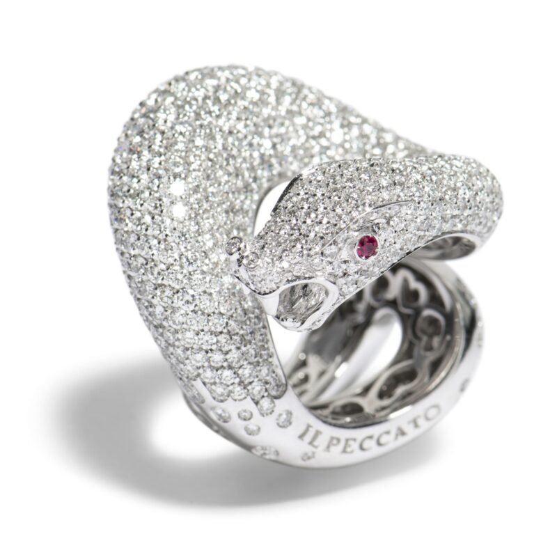 Pasquale Bruni 18K White Gold Ruby & Diamond Ring
