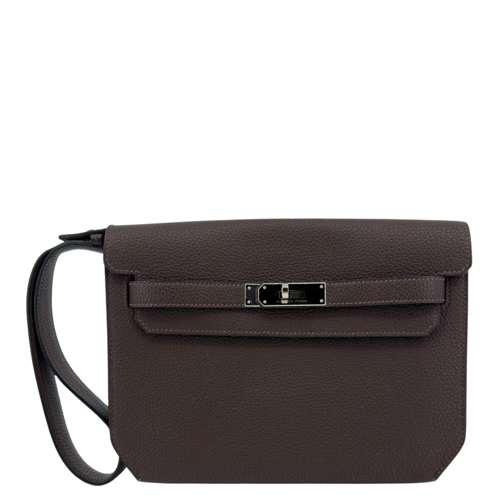 Hermès Kelly Dépêches 25 Ébène Palladium Hardware