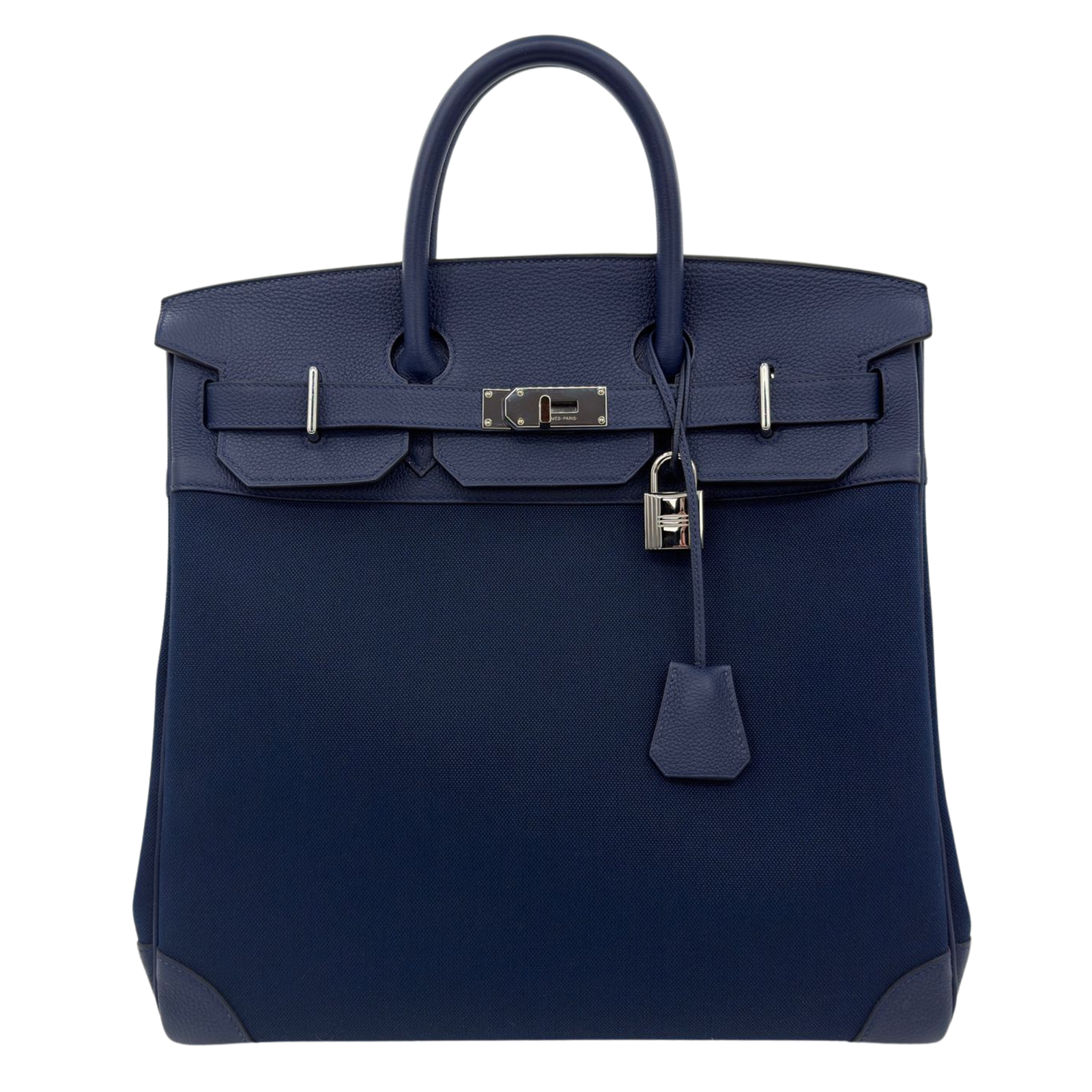 HAC 40 Bleu de Malte Togo Leather and Bleu Nuit Toile Militaire Canvas Palladium Hardware