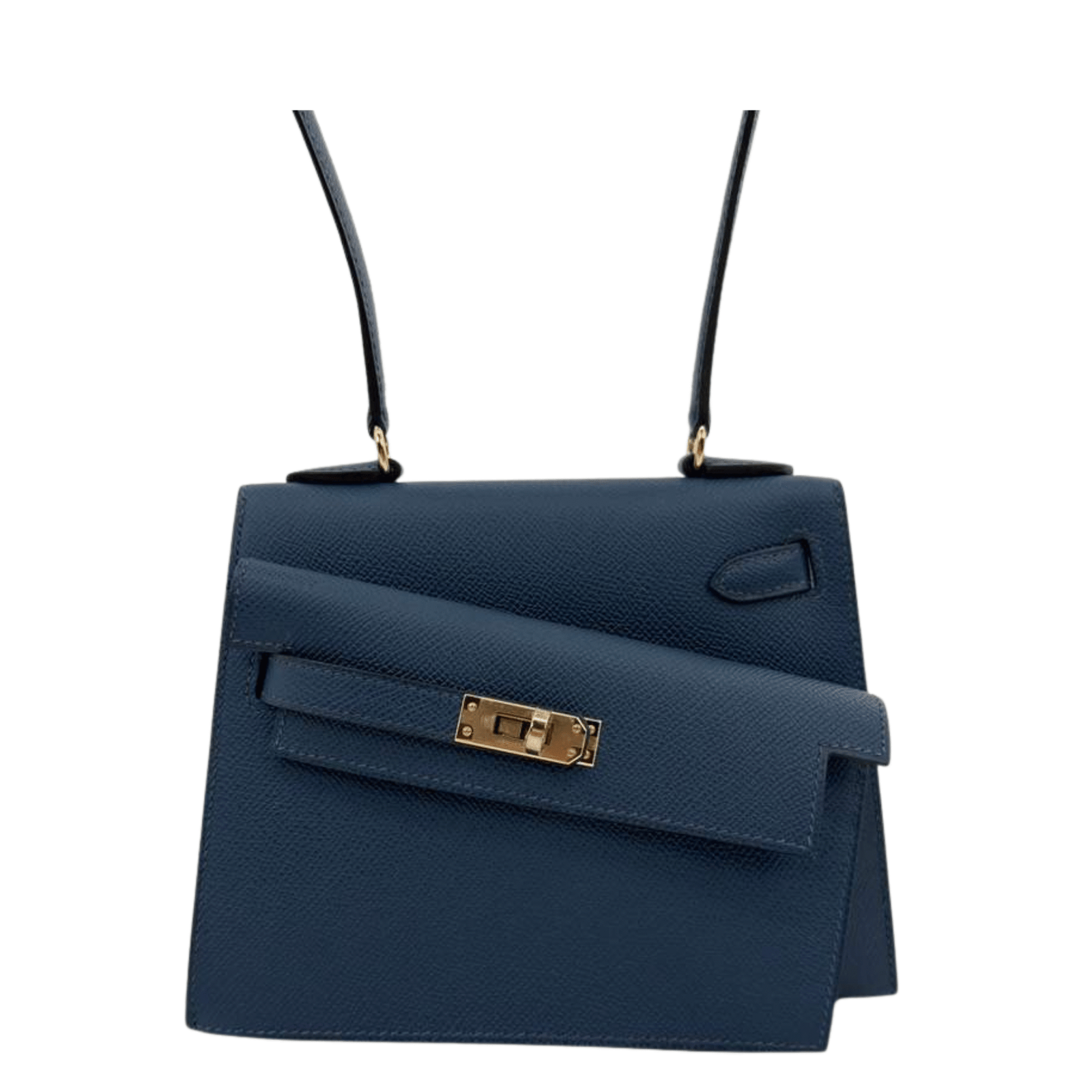 Hermès Kelly en Désordre Bleu de Prusse Epsom Permabrass Hardware