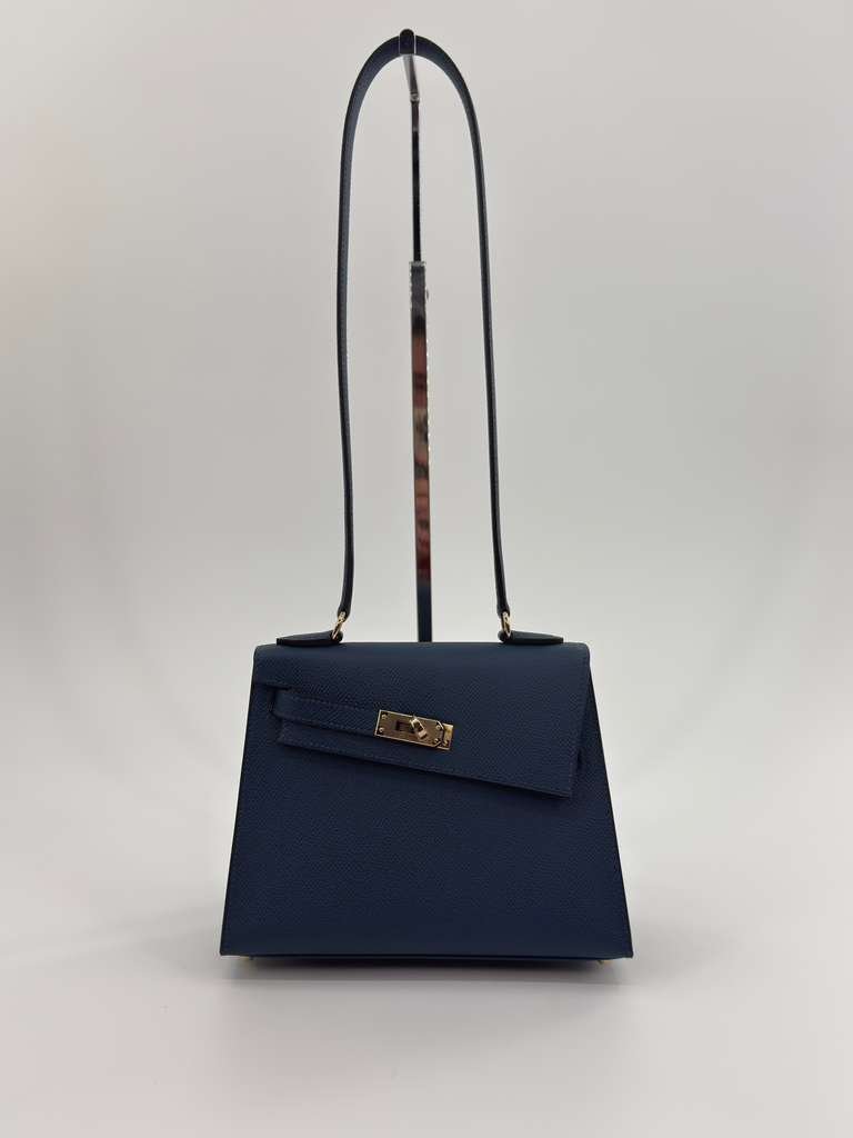 Hermès Kelly en Désordre Bleu de Prusse Epsom Permabrass Hardware - Image 2